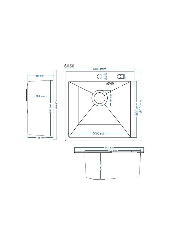 Кухонная мойка Schtoff Best Decor Silver 6050 схема