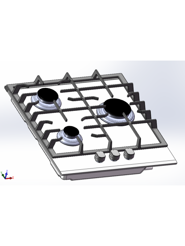 Газовая варочная панель Schtoff H4501C15IS White под углом