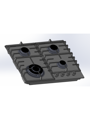 Газовая варочная панель Schtoff H6034C29IS Black под углом