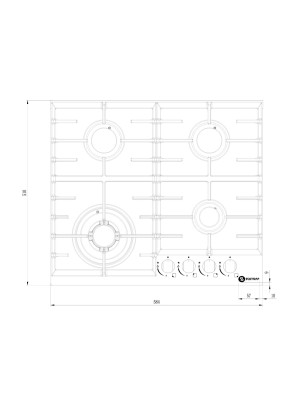 Газовая варочная панель Schtoff H6034C29IS Black схема
