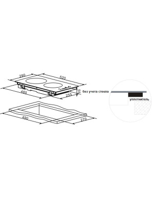 Индукционная варочная панель Schtoff I30H03 Black схема