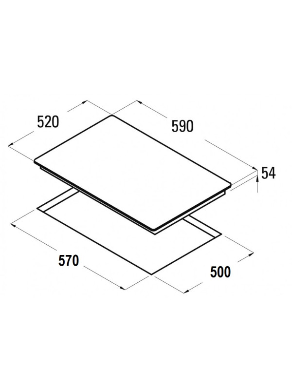 Индукционная варочная панель Schtoff I60H01 White схема