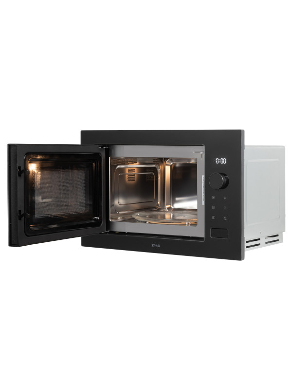 Микроволновая печь ZorG MIO252 S Black в раскрытом виде