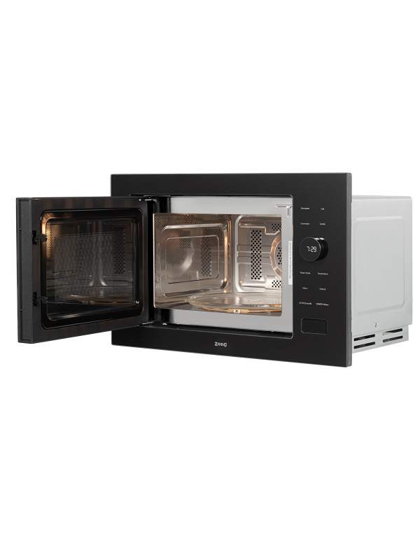 Микроволновая печь ZorG MIO253 S Black в раскрытом виде
