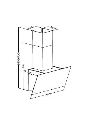 Вытяжка ZorG Air 1060 60 S Black схема