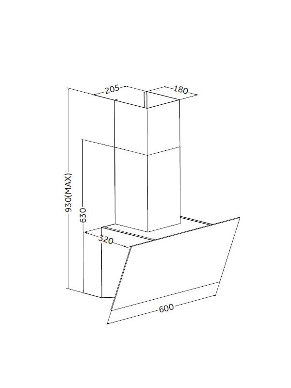 Вытяжка ZorG Atlantis 1060 60 S Black схема