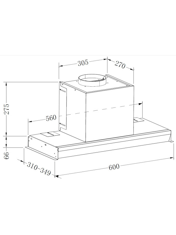 Вытяжка ZorG Aura 1260 60 S-GS Black схема