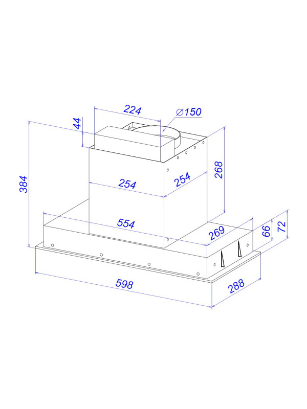Вытяжка ZorG Nevada 1200 60 S-GC White схема