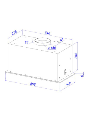 Вытяжка ZorG Neve 1260 60 S-GC White схема