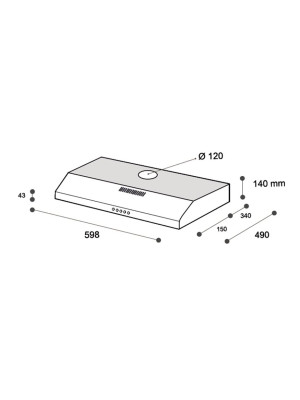 Вытяжка ZorG Piano 600 60 M Black схема
