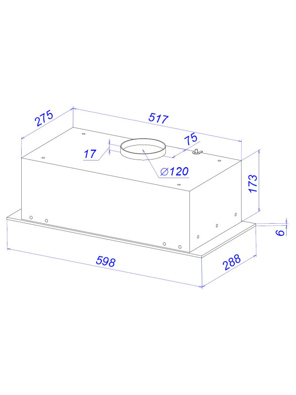 Вытяжка ZorG Platino 1030 60 S Black схема