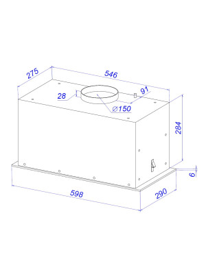 Вытяжка ZorG Star 1080 60 S-GC White схема