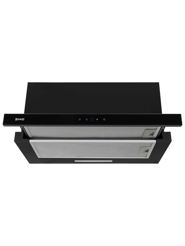 Вытяжка ZorG Turbo 1260 60 S Black спереди