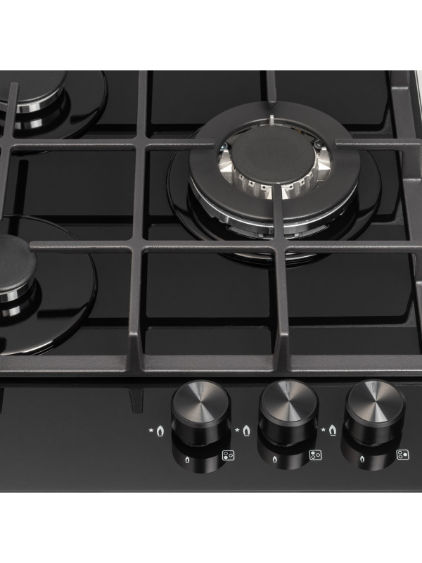 Газовая варочная панель ZorG HAG45 FDW Black вблизи