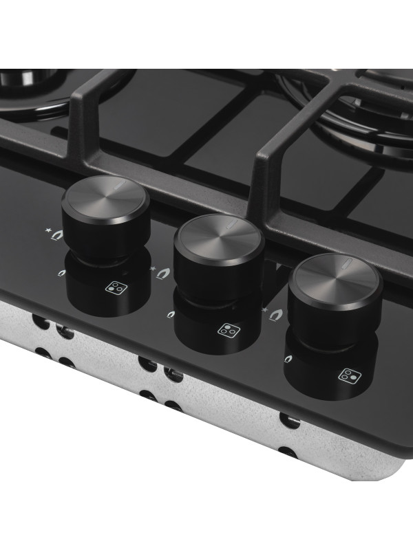 Газовая варочная панель ZorG HAG45 FDW Black механическое управление