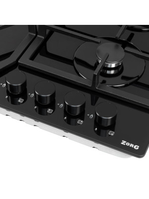 Газовая варочная панель ZorG HAG61 FDW Black вблизи