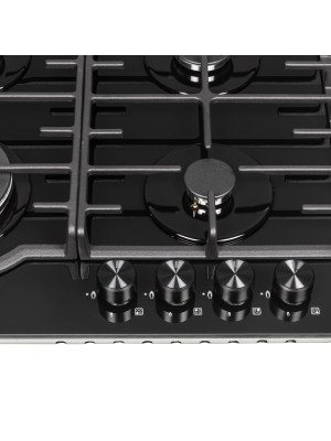 Газовая варочная панель ZorG HAG62 FDW Black вблизи