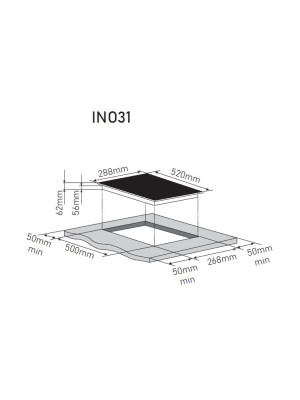 Индукционная варочная панель ZorG INO31 White схема
