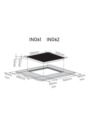 Индукционная варочная панель ZorG  INO61 Black схема