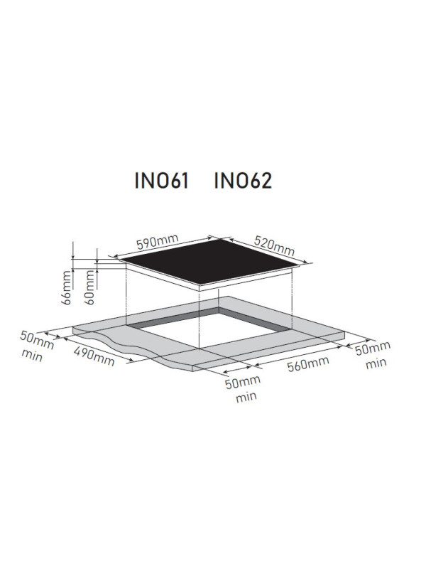 Индукционная варочная панель ZorG INO62 Gray схема
