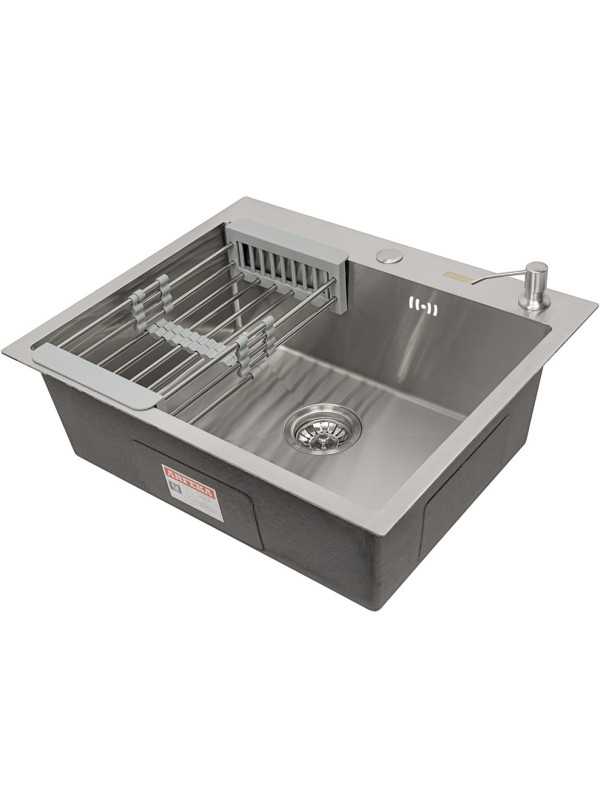 Кухонная мойка Arfeka AF 60x50.5 (комплект коландер+дозатор Satin Nano)
