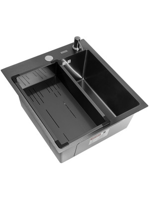 Кухонная мойка Arfeka Eco AR 45x50 (комплект коландер G+дозатор) Black Decor Millet
