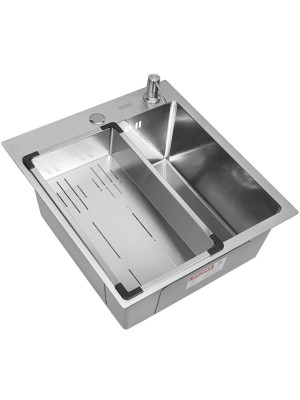 Кухонная мойка Arfeka Eco AR 45x50 (комплект коландер G+дозатор) Satin Decor