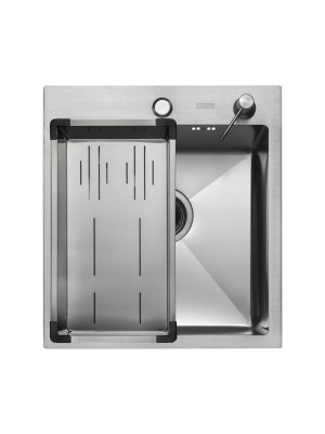 Кухонная мойка Arfeka Eco AR 45x50 (комплект коландер G+дозатор Satin Decor Millet) сверху