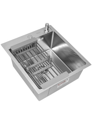 Кухонная мойка Arfeka Eco AR 45x50 (комплект коландер+дозатор) Satin