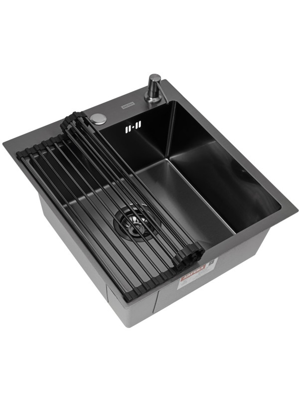 Кухонная мойка Arfeka Eco AR 45x50 (комплект роллер-мат+дозатор) Black Decor