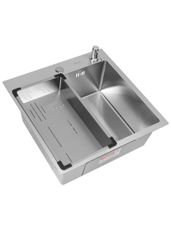 Кухонная мойка Arfeka Eco AR 50x50 (комплект коландер G+дозатор) Satin Decor