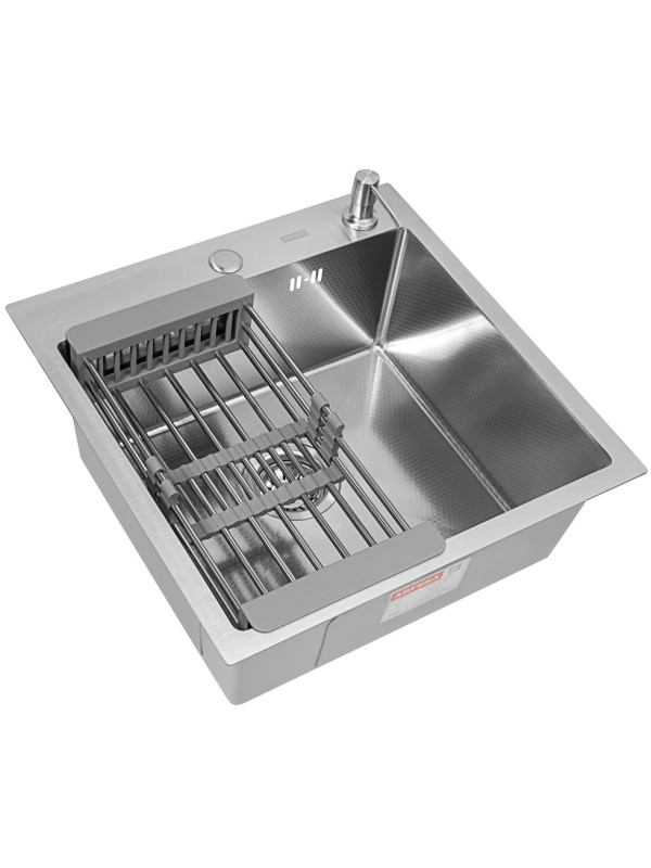 Кухонная мойка Arfeka Eco AR 50x50 (комплект коландер+дозатор) Satin Decor