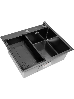 Кухонная мойка Arfeka Eco AR 60x50 (комплект коландер G+дозатор) Black Decor Millet