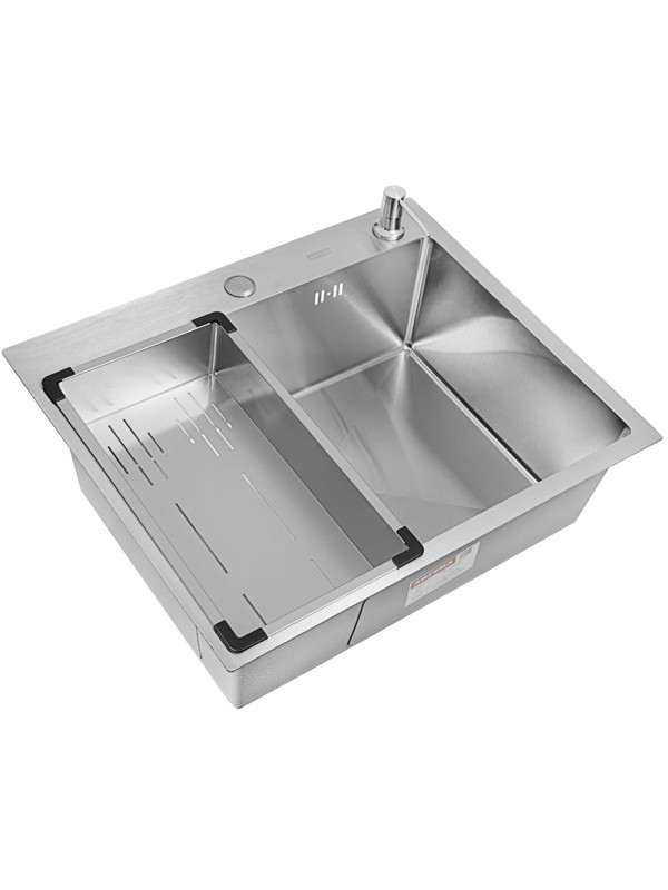 Кухонная мойка Arfeka Eco AR 60x50 (комплект коландер G+дозатор)Satin