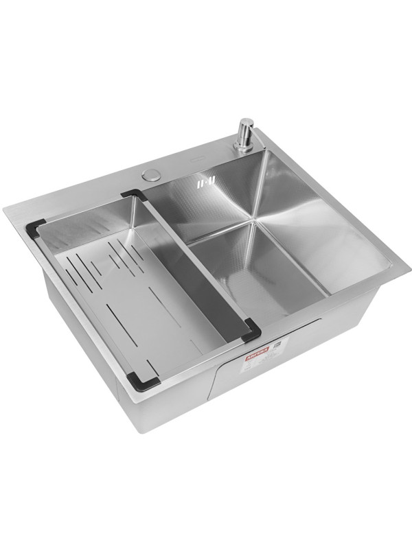 Кухонная мойка Arfeka Eco AR 60x50 (комплект коландер G+дозатор) Satin Decor