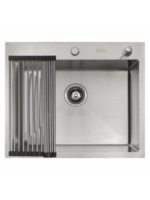 Кухонная мойка Arfeka Eco AR 60x50 (комплект роллер-мат+дозатор) Satin сверху