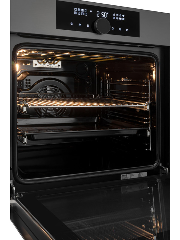 Электрический духовой шкаф ZorG MUN616 Black+Gray под углом