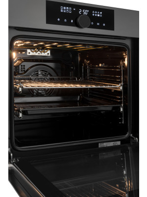 Электрический духовой шкаф ZorG MUN616 Black+Gray под углом