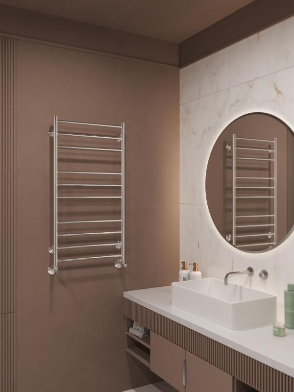 Полотенцесушитель Terminus Аврора П10 500х1000 НП (1/2") в интерьере (1)