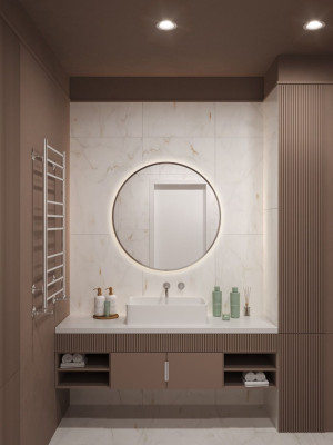 Полотенцесушитель Terminus Аврора П10 500х1000 НП (1/2") в интерьере