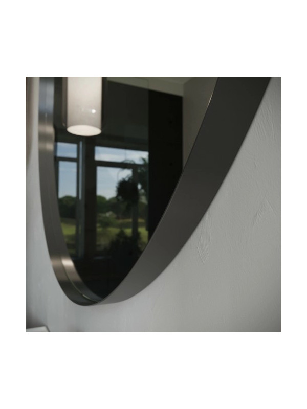 Зеркало Benetto Augusta 100x100 черный сбоку