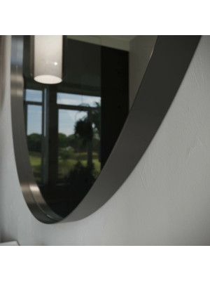 Зеркало Benetto Augusta 100x100 черный сбоку