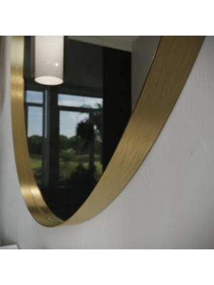Зеркало Benetto Augusta 80x80 золотой под углом