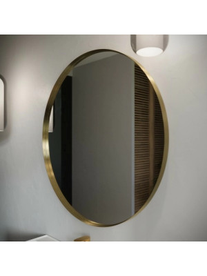 Зеркало Benetto Augusta 80x80 золотой сбоку