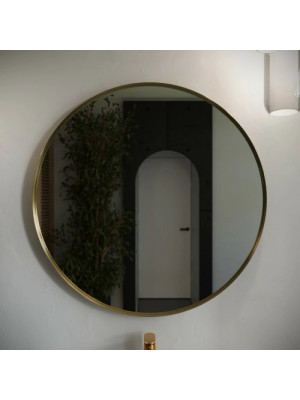 Зеркало Benetto Augusta 90x90 золотой спереди