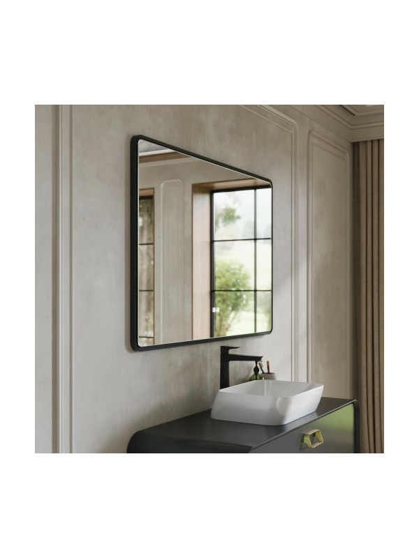 Зеркало Benetto Ember 124x84 антрацит под углом