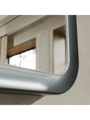 Зеркало Benetto Ember 124x84 антрацит вблизи с подсветкой