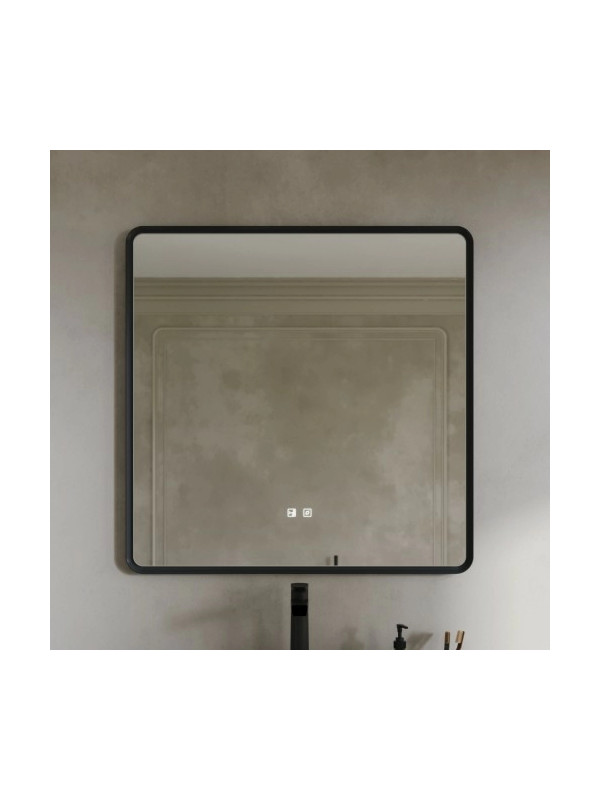 Зеркало Benetto Ember 84x84 антрацит спереди