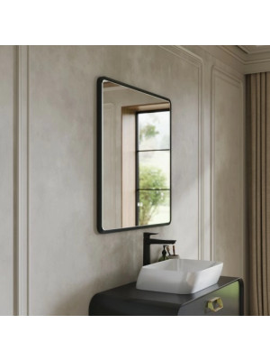 Зеркало Benetto Ember 84x84 антрацит под углом