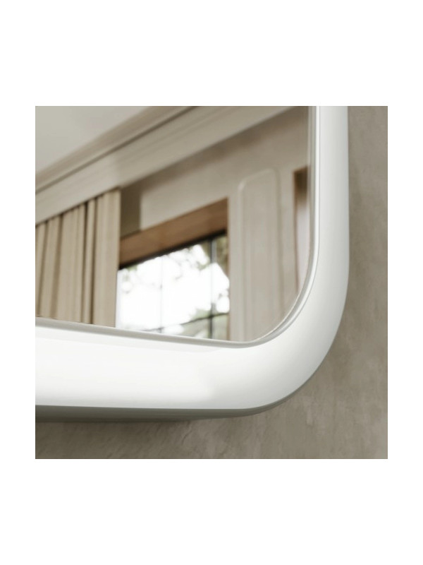 Зеркало Benetto Aura 52x98 серый вблизи с подсветкой